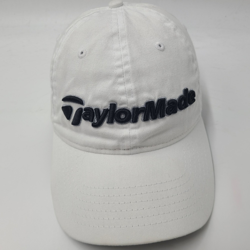 TaylorMade Hat Strapback White Black Golf Est 1979 Logo Casual Sports Cotton Men
